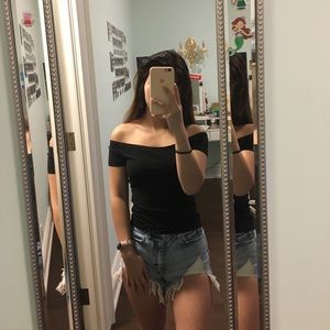 Topshop off the shoulder top